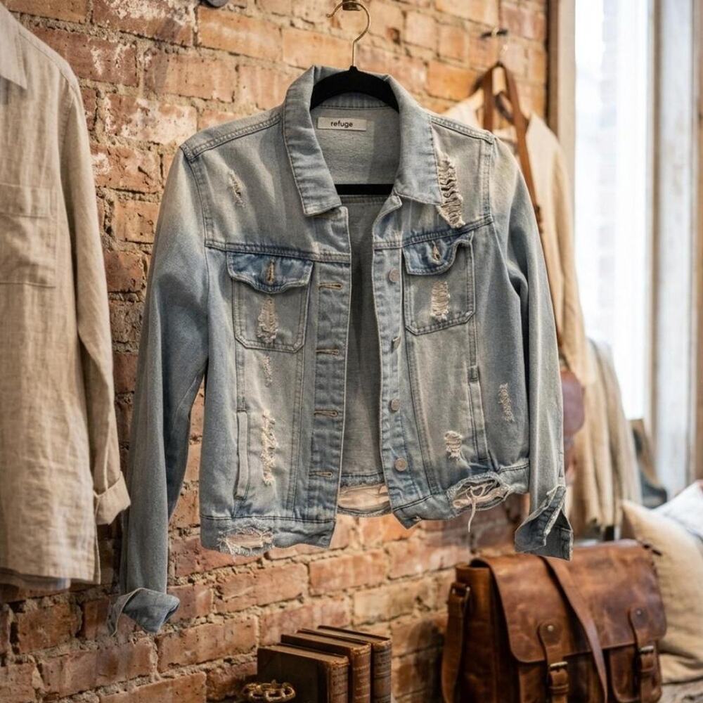 Light blue denim jacket with